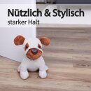 Türstopper Hund Braun/Grau 25x20cm
