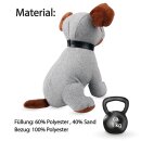 Türstopper Hund Braun/Grau 25x20cm