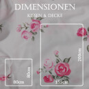 Bettwäsche-Set 2-teilig Mikrofaser 135x200/80x80cm Rose