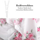 Bettwäsche-Set 2-teilig Mikrofaser 135x200/80x80cm Rose
