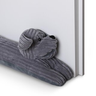 Zugluftstopper im Tierdesign Hund Anthrazit 90 cm