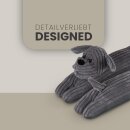 Zugluftstopper Tier 90cm x Ø10cm Hund (Anthrazit)