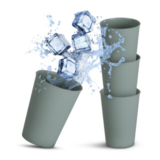 Mehrwegbecher Kunststoff BPA-frei Grün 0,2L 4er-Pack