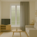 Gardine Blickdicht "Ellen" mit Universalband - 140x245 cm - Sandgrau