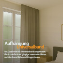 Gardine Blickdicht "Ellen" mit Universalband - 140x245 cm - Sandgrau