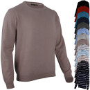 hemmy Fashion Herren Pullover Rundhals meliert - beige - taupe XL