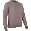 hemmy Fashion Herren Pullover Rundhals meliert - beige - taupe XL