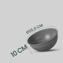 Schüssel Kunststoff BPA-frei Ø25,5 cm Grau 2er-Pack