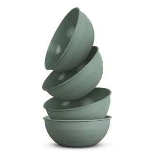 Kunststoff Schüssel - BPA Frei (Ø25,5cm x 10cm) - Grün - 4er Pack (4 Stück)