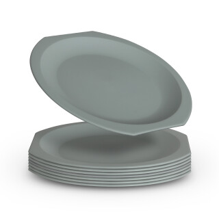Mehrwegteller Kunststoff BPA-Frei Ø23 cm Grün 8er-Pack