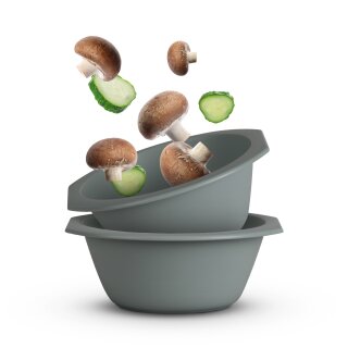 Kunststoff Schüssel - BPA Frei (Ø15,5cm x 6cm) - Grün (2er Pack)