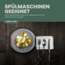 Kunststoff Geschirr Set - BPA Frei - Grau - 18 tlg. (4 Personen)