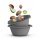 Kunststoff Geschirr Set - BPA Frei - Grau - 18 tlg. (4 Personen)