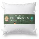 Kopfkissen Federkissen "Tierwohl" 80x80 cm...