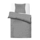 Bettwäsche-Set 2-teilig "Micro Melange" 135x200/80x80cm Grau