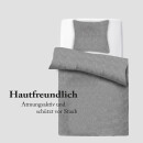 Bettwäsche-Set 2-teilig "Micro Melange" 135x200/80x80cm Grau