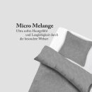 Bettwäsche-Set 2-teilig "Micro Melange" 135x200/80x80cm Grau