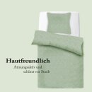 Bettwäsche-Set 2-teilig "Micro Melange" 135x200/80x80cm Salbei