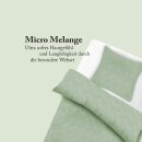 Bettwäsche-Set 2-teilig "Micro Melange" 135x200/80x80cm Salbei