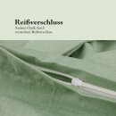 Bettwäsche-Set 2-teilig "Micro Melange" 135x200/80x80cm Salbei