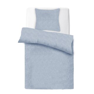 Bettwäsche-Set 2-teilig "Micro Melange" 135x200/80x80cm Blau