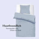 Bettwäsche-Set 2-teilig "Micro Melange" 135x200/80x80cm Blau