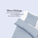 Bettwäsche-Set 2-teilig "Micro Melange" 135x200/80x80cm Blau