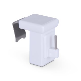 Klemmträger für Vitragestangen "Basic" (Weiß)