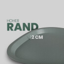 Tablett Kunststoff BPA-frei 37x27 cm Grün 2er-Pack