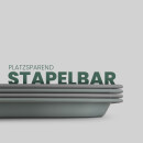 Tablett Kunststoff BPA-frei 37x27 cm Grün 2er-Pack