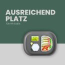 Kunststoff Tablett - BPA Frei (37,7cm x 27,7cm) - Grau (2er Pack)