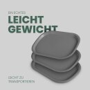 Kunststoff Tablett - BPA Frei (37,7cm x 27,7cm) - Grau (2er Pack)