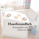 Betten-Set inkl. Bettwäsche für Kinder 100x135/40x60cm Löwe & Giraffe