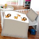 Kinder Betten-Set inkl. Bettwäsche 100x135cm / 40x60cm Löwe & Giraffe