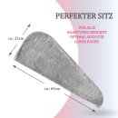 Haarturban 25x65cm - Einheitsgröße Grau