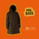 Kuschelhoodie für Herbst/Winter Sherpa Fleece Oversize EU 36–44 Dunkelbraun