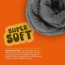 Kuschelhoodie für Herbst/Winter Sherpa Fleece Oversize EU 36–44 Anthrazit