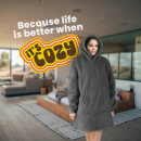 Kuschelhoodie - Sherpa Fleece Anthrazit