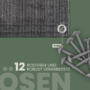 Vorzeltteppich Camping Matte mit Ösen inkl. 12 Kunststoff-Heringe und Tragetasche 250 x 300 cm