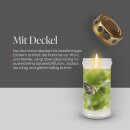 Grabkerze mit Blumen Motiv 72h Gänseblümchen