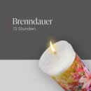 Grabkerze mit Blumen Motiv 72h Kosmosblume