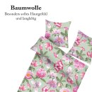 Bettwäsche-Set 2-teilig 135x200/80x80cm Flower Green