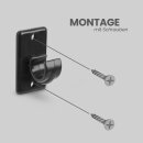 Ersatzträger Set für Cafehausstangen Schwarz-2,5cm (8er Pack)