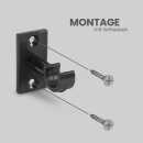 Ersatzträger Set für Cafehausstangen Schwarz-3,5cm (2er Pack)