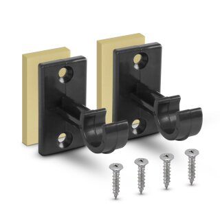 Ersatzträger Set für Cafehausstangen Schwarz-2,5cm+3,5cm (4er Pack)