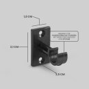 Ersatzträger Set für Cafehausstangen Schwarz-2,5cm+3,5cm (4er Pack)