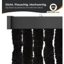 Flauschvorhangstrang Uni ( Schwarz ) - 185 cm