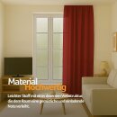 Gardine Blickdicht "Ellen" mit Universalband - 140x245 cm - Rot