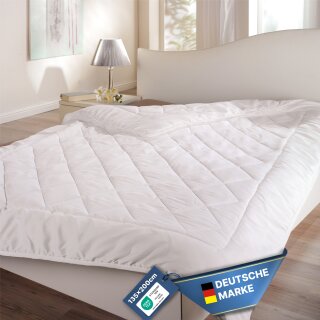 Sommerdecke Steppbett leicht Polyester Weiß 135x200 cm