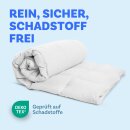 Sommerdecke Steppbett leicht Polyester Weiß 135x200 cm